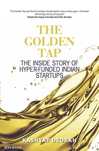 The cover for The Golden Tap has a gold liquid flowing across the bottom of it.