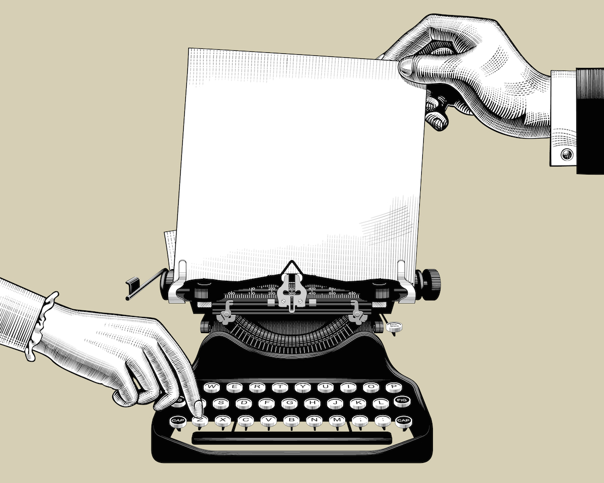 Writing typewriter